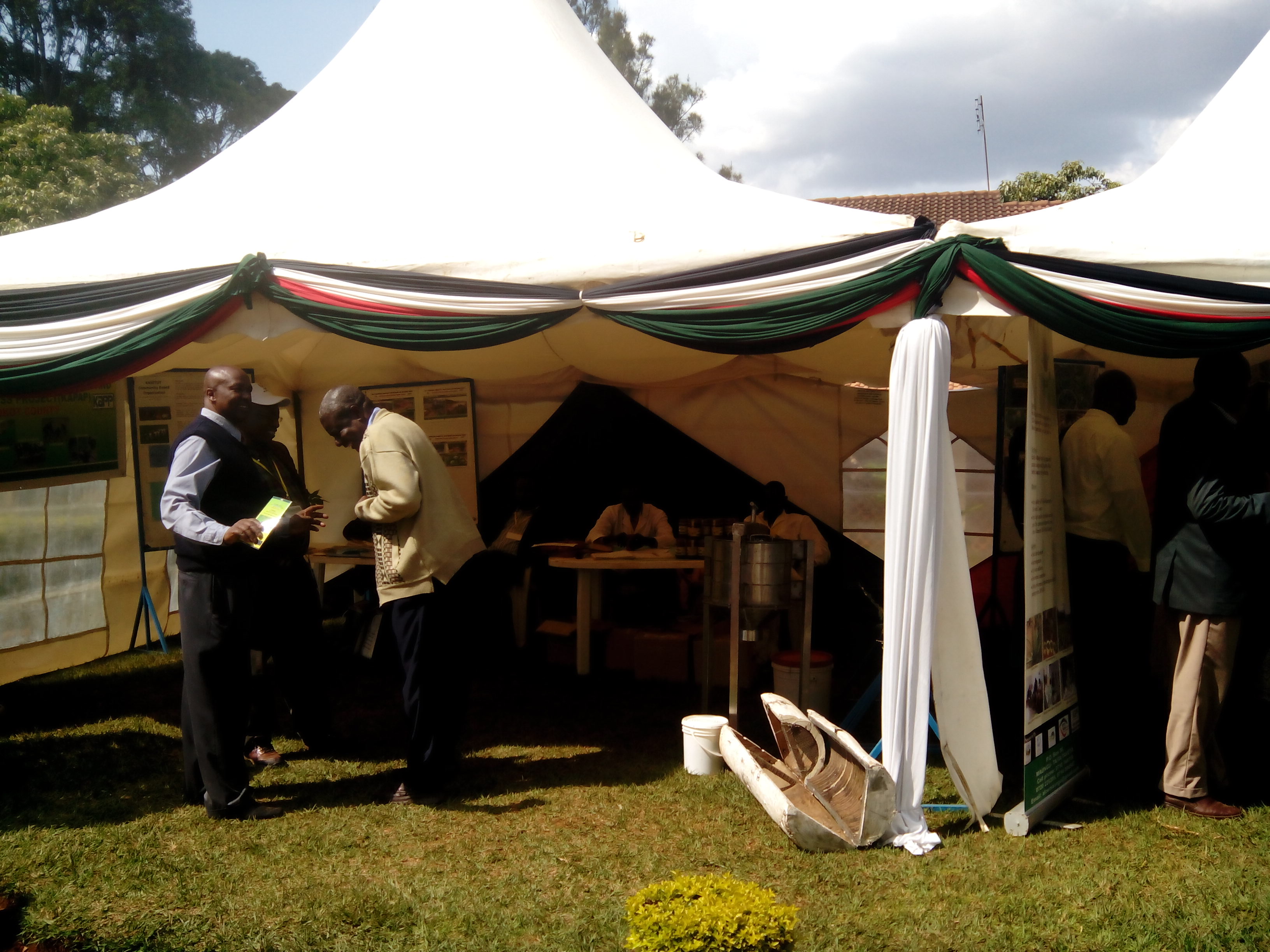 Exhibition stands at the Project launch