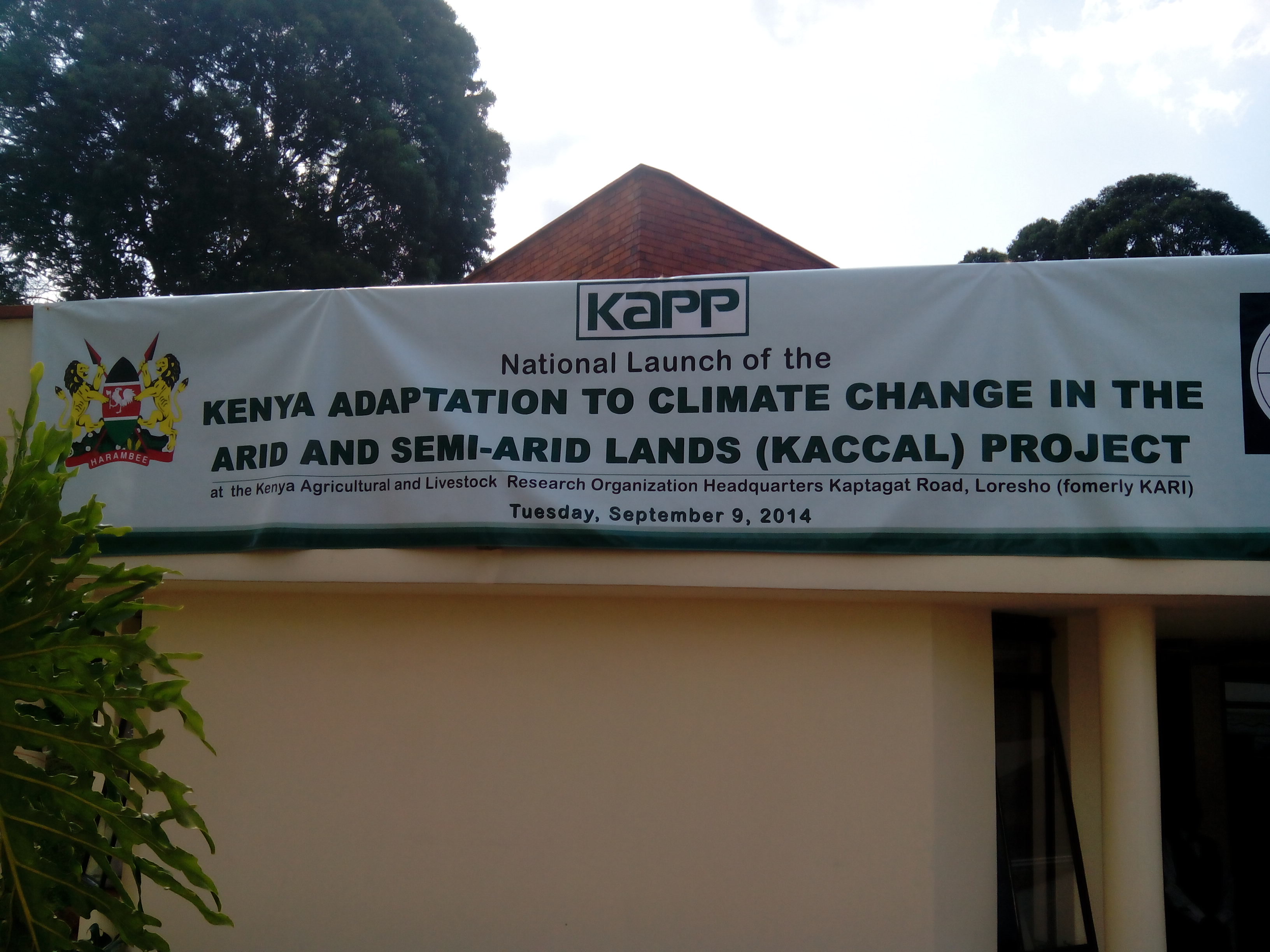 Kenya Agricultural Productivity and Agribusiness Program launches the Kenya Adaptation to Climate Change in the Arid and Semi Arid lands(KACCAL) Project
